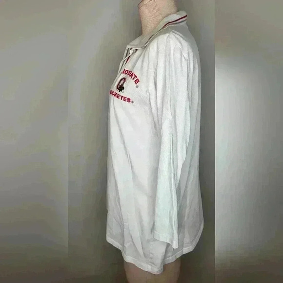 Belle Pointe Vintage OSU Ohio State Womens White Polo Size Large - Picture 5 of 9